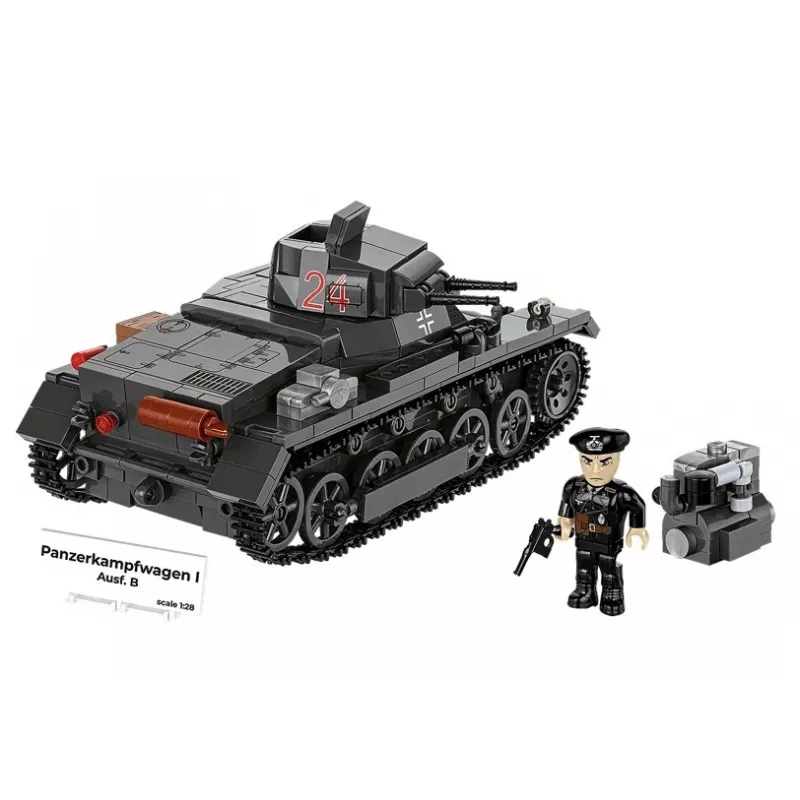 Rakennussarja Cobi Panzer I Ausf. B – 654 osaa, yksityiskohtainen pienoismalli
