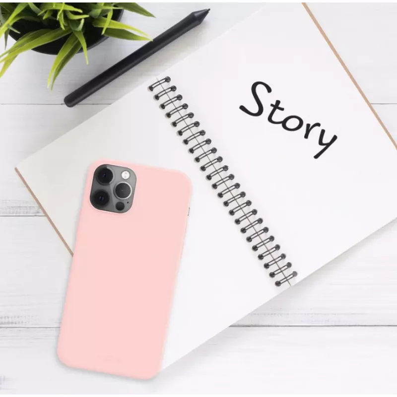 FIXED suojatakakansi Apple iPhone 16 Pro Max -puhelimeen, kumipinta, pinkki