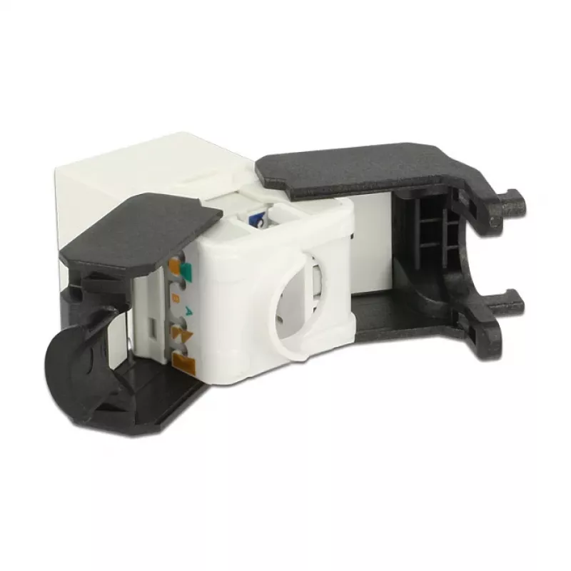 Delock 86266 Keystone-moduuli RJ45 - LSA Cat.6A UTP, valkoinen