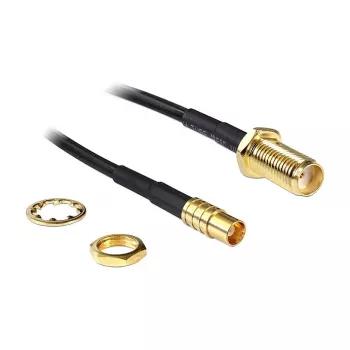 Koaksiaalikaapeli DeLOCK 88577 0,2 m SMA MCX musta