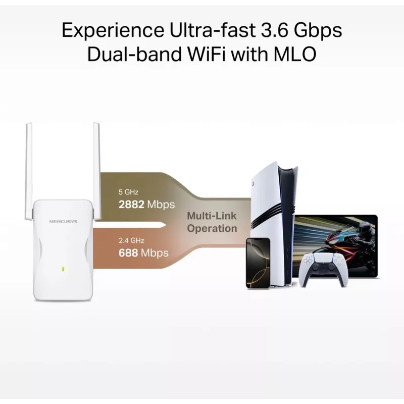 Mercusys ME25BE BE3600 Wi-Fi 7 -kantaman laajennin