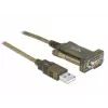 Sarjakaapeli DeLOCK 64073 USB Type-A DB-9 läpinäkyvä 2m