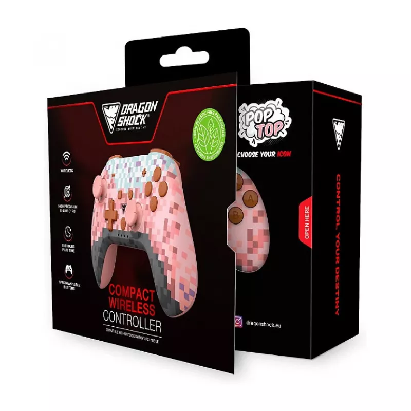 Dragonshock Controller Poptop langaton kuutiot vaaleanpunainen Switch