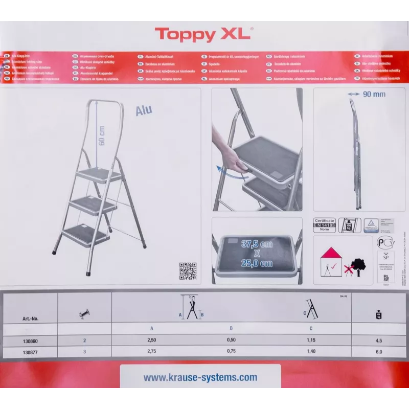 Krause Klapp-Tritt Toppy XL hopea