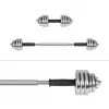 REBEL ACTIVE Chrome säädettävät käsipainot laukussa 15 kg levytangolla