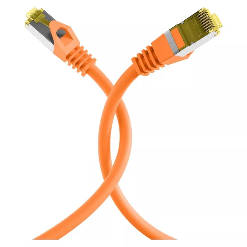 RJ45-patchkaapeli Cat.6A S/FTP LSZH Cat.7 kaapelikelalta oranssi