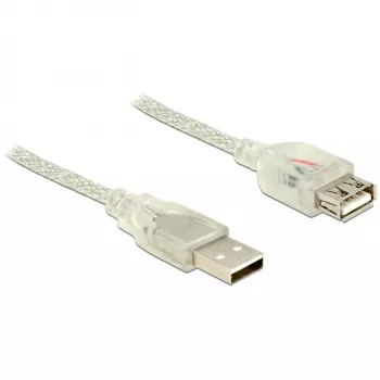 USB-kaapeli DeLOCK 83883 USB 2.0 2 m läpinäkyvä