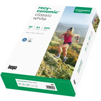 Recyconomic Classic valkoinen A4, paperi DIN A4 (500 arkkia), 80 g/m²