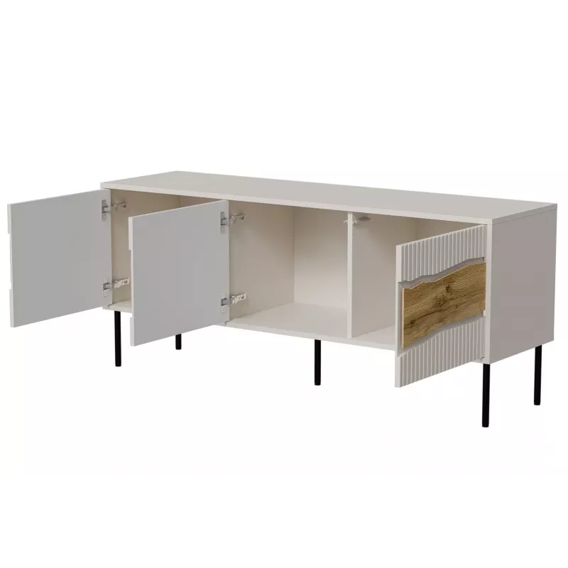 Cama INSERTO 3D TV-taso 143.5x40x61.5 cashmere + LED