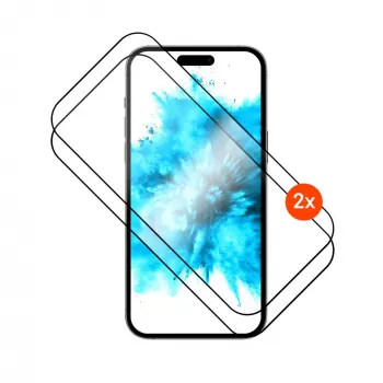 Karkaistu lasinen näytönsuoja FIXED Apple iPhone 17 2.5D Full Cover — 2 kpl, musta