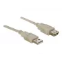 USB 2.0 -jatkokaapeli DeLOCK 82240 3 m harmaa