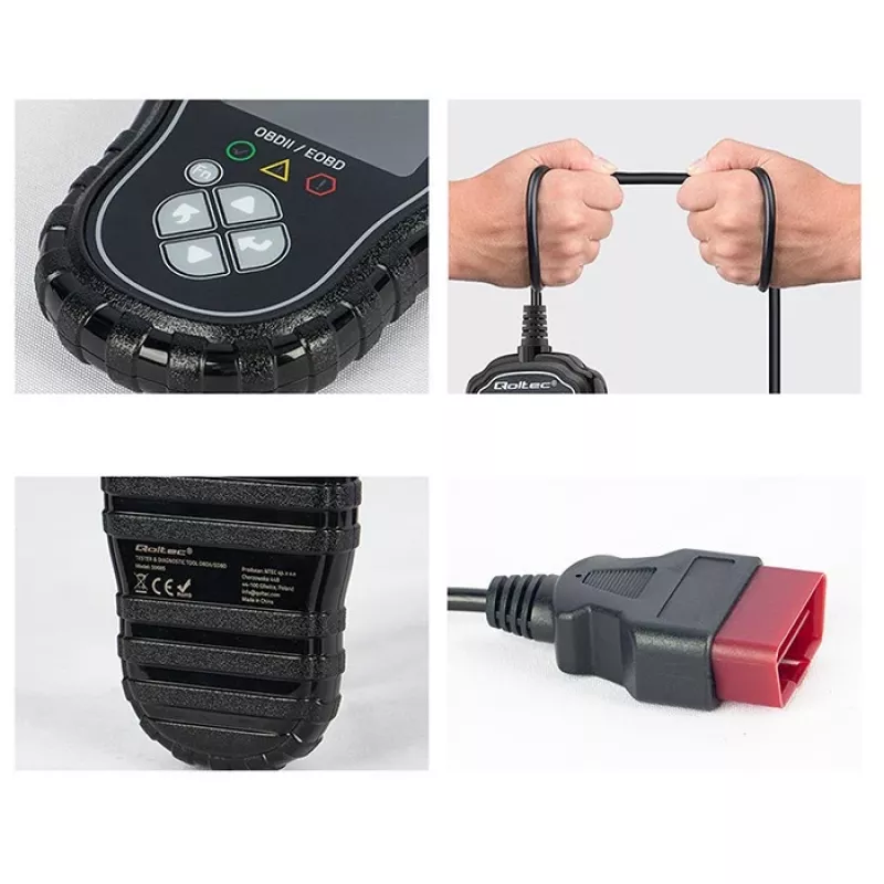 OBDII-diagnostiikkatesteri QOLTEC ProLine 50685 — ajoneuvon OBD-II-skanneri 8V/25V-järjestelmille