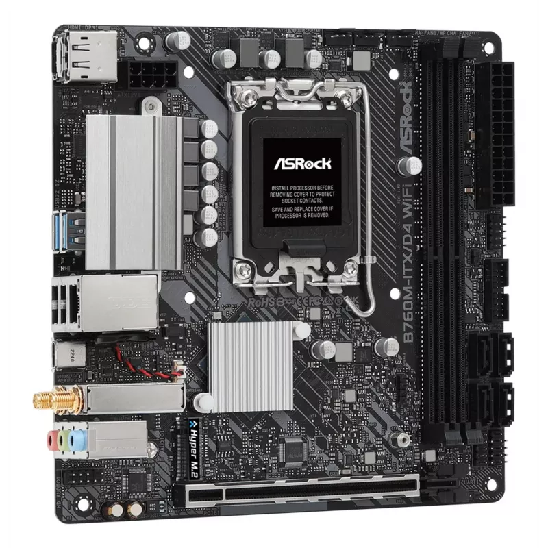 Emolevy ASRock B760M-ITX/D4 WiFi Intel B760 LGA 1700 mini ITX