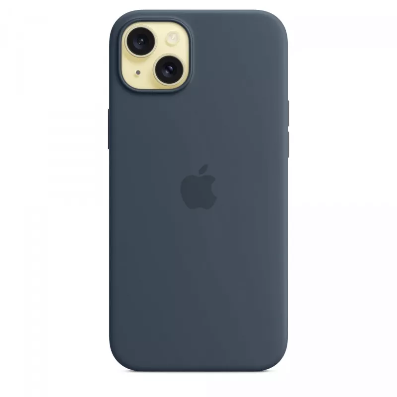 Apple iPhone 15 Plus silikonikotelo MagSafe-yhteensopiva - myrskynsininen