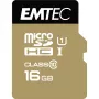 EMTEC Gold+ - flash-muistikortti (SD-adapteri sisältyy) - 16 GB - Class 10 - microSD - kulta (ECMSDM16GHC10GP)