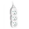TRACER PowerCord jatkojohto 1,5 m 3 pistorasiaa valkoinen