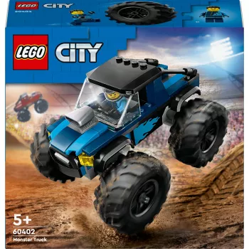 Rakennuslelu LEGO City 60402 sininen monster truck suurilla renkailla, 148 osaa, 1 minihahmo, ikä 5+