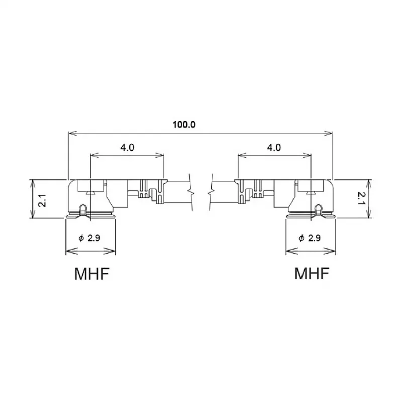 Delock 89607 antennikaapeli, MHF - MHF, 10 cm, musta