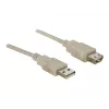 USB 2.0 -jatkokaapeli DeLOCK 82240 3 m harmaa