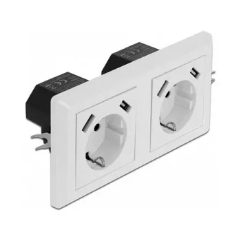 Seinäpistorasia DeLOCK 2-osainen 4 USB-liitännällä 2 x 2,8 A