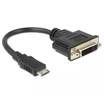 Videokaapelisovitin DeLOCK 65564 0,2 m HDMI Type-C - DVI-D musta