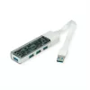 ROLINE mobiili USB 3.2 Gen 1 -keskitin, 4-porttinen, Type-A+C liitäntäkaapeli