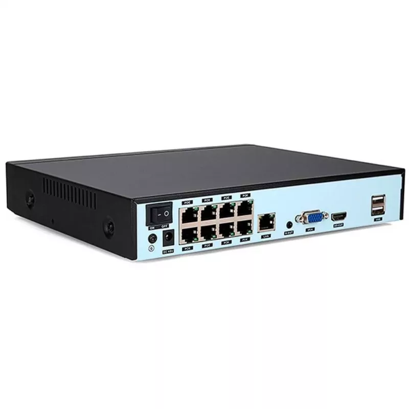 Verkkovideotallennin FOSCAM FN9108HE 8-kanava 5MP POE NVR musta