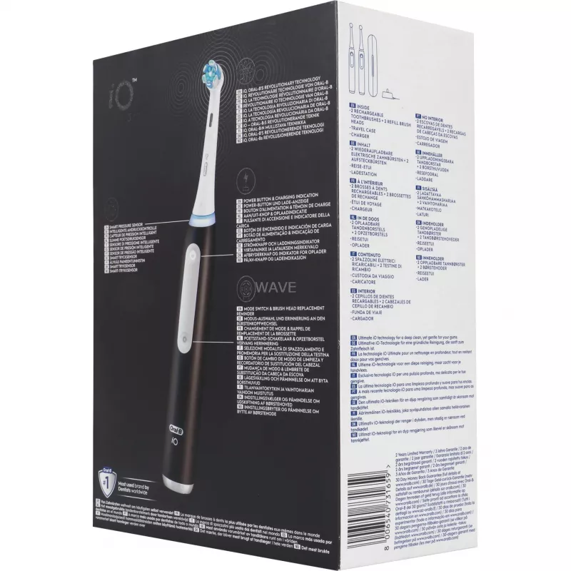 Sähköhammasharja BRAUN Oral-B iO Series 3N — musta/sininen, 2 runkoa