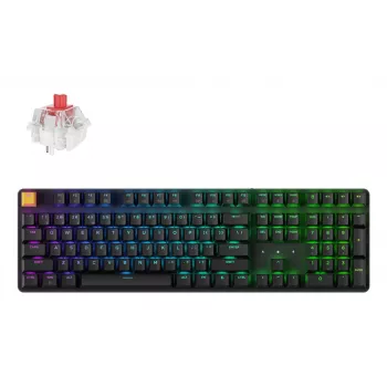 Keychron J5 - US-asettelu - Super Red Linear - musta langaton näppäimistö