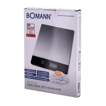 Bomann KW 1421 CB – LCD – musta – ruostumaton teräs – 160 x 230 x 18 mm – 18 mm – AAA – ruostumaton teräs (614211)