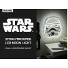 Seinälle asennettava LED-neonvalo Paladone Stormtrooper malli PP14595SWVN, koristeellinen Star Wars-valaistus