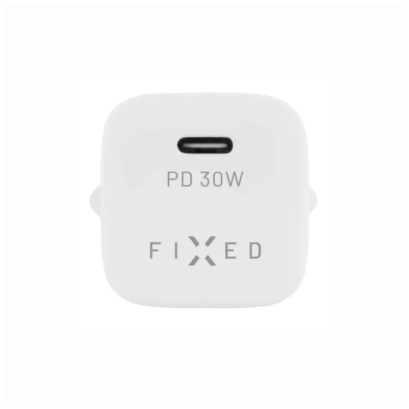 Kannettava USB-C-matkalaturi FIXED FIXC30M-C-WH 30W kompakti muotoilu