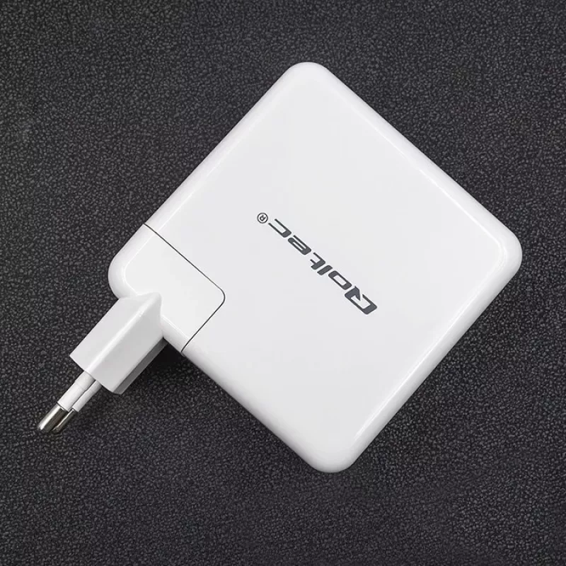 Qoltec GaN-laturi FAST 108W | 5-20V | 3-4.7A | USB C | valkoinen
