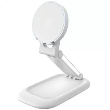 Magneettiteline SODI BM-310 valkoinen MagSafe — magneettinen puhelinteline MagSafe-latureiden kanssa yhteensopiva