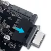 GrauGear sisäinen 19-pin USB 3.0 – USB 3.1 Type-E 20-pin Key A -sovitin, 180 astetta