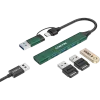 CANYON keskitin DS-02 4in1 USB-A/C vihreä