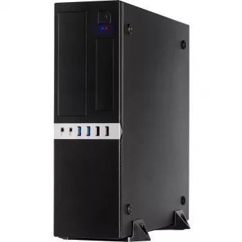Inter-Tech IT-503 - SFF - Mini-ATX - ei virtalähdettä (TFX12V) - mattamusta - USB/audio (88881270)