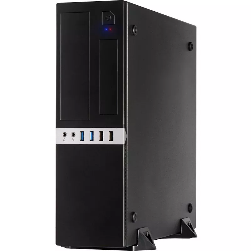 Inter-Tech IT-503 - SFF - Mini-ATX - ei virtalähdettä (TFX12V) - mattamusta - USB/audio (88881270)