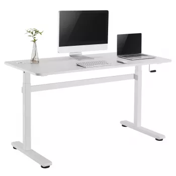 Ergo Office manuaalisesti korkeussäädettävä työpöytä, enintään 40 kg, enintään korkeus 117 cm, pöytätaso seisoma- ja istumatyöhön, ER-401 W