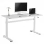 Ergo Office manuaalisesti korkeussäädettävä työpöytä, enintään 40 kg, enintään korkeus 117 cm, pöytätaso seisoma- ja istumatyöhön, ER-401 W