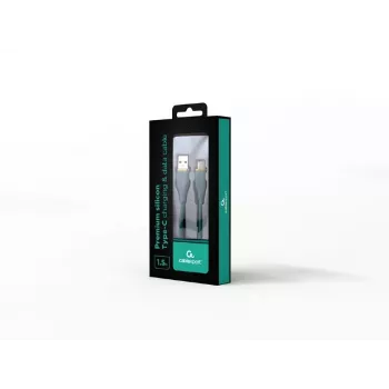 Type-C USB -lataus- ja datakaapeli, 1,5 m, vihreä