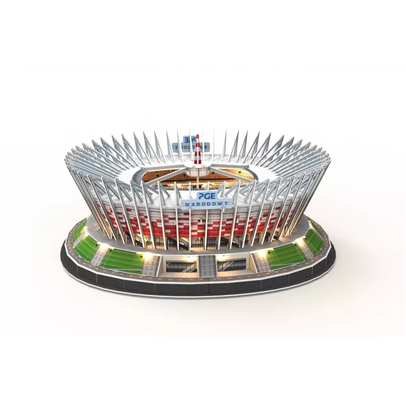 3D-palapeli cubicfun PGE National LED Model 306-L541H — LED-valaistu arkkitehtoninen paperimalli