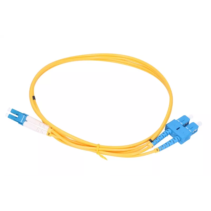 Kuitupatch-kaapeli Extralink EX.3630, 0,5 m, G.657.A1, SC - LC, FTTH, duplex, keltainen