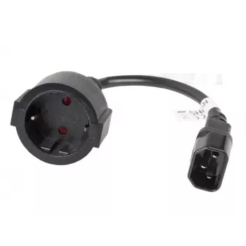 Lanberg CA-C14E-10CC-0018-BK virtakaapeli musta 0,18 m C14-liitin (CA-C14E-10CC-0018-BK)