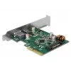 DeLOCK 90299 PCIe x4 -kortti, 1x USB Type-C + 1x USB Type-A, USB 3.2 Gen 2 (10 Gbps)