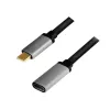 LogiLink USB-kaapeli USB 3.2 Gen 2 CUA0105 0,5 m USB-C musta harmaa