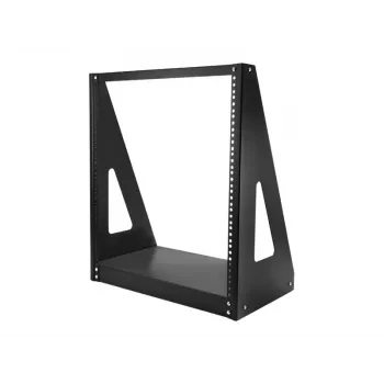 StarTech.com 2-post 12U Heavy-Duty -pöytäpalvelinräkki, pieni avoin 19 tuuman tietokoneräkkikehys, kompakti verkkoräkki AV-/studio-/data-/IT-laitteille, TAA-yhteensopiva – vapaasti seisova kaksipylväsräkki kotiin/toimistoon