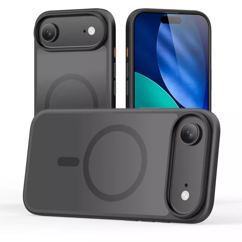 StyleShell INVISIO, puhelinkotelo musta, iPhone 17 Air, MagSafe-yhteensopiva