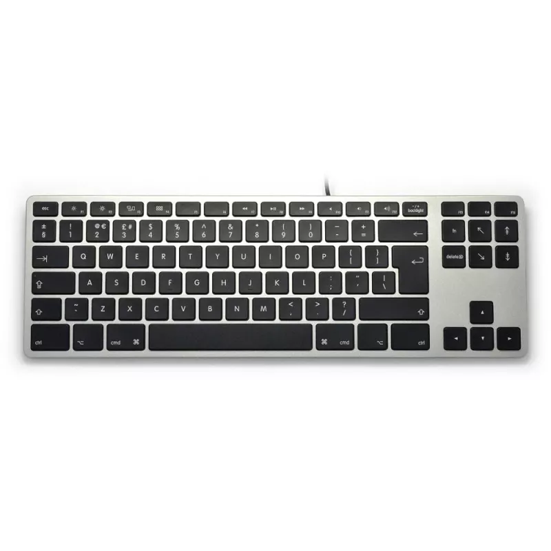 Näppäimistö Alumiini Mac Tenkeyless RGB Space Gray