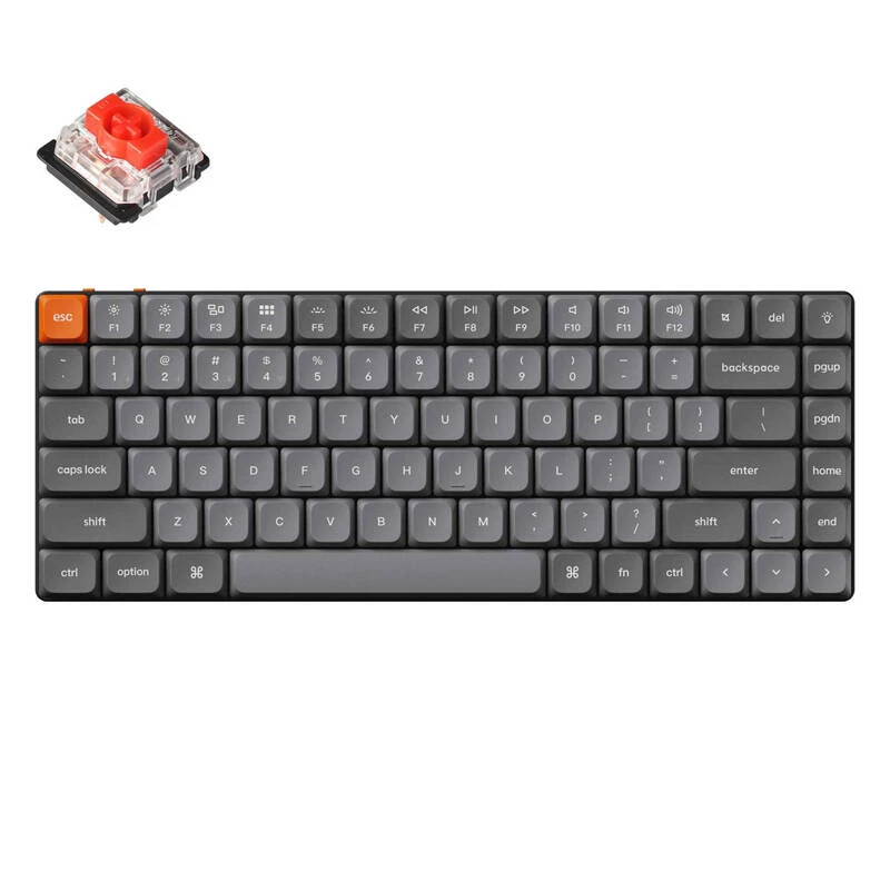 Keychron K3 Max -näppäimistö yleismalli USB RF Wireless Bluetooth harmaa 75 %